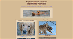 Desktop Screenshot of maplehillgoldens.com